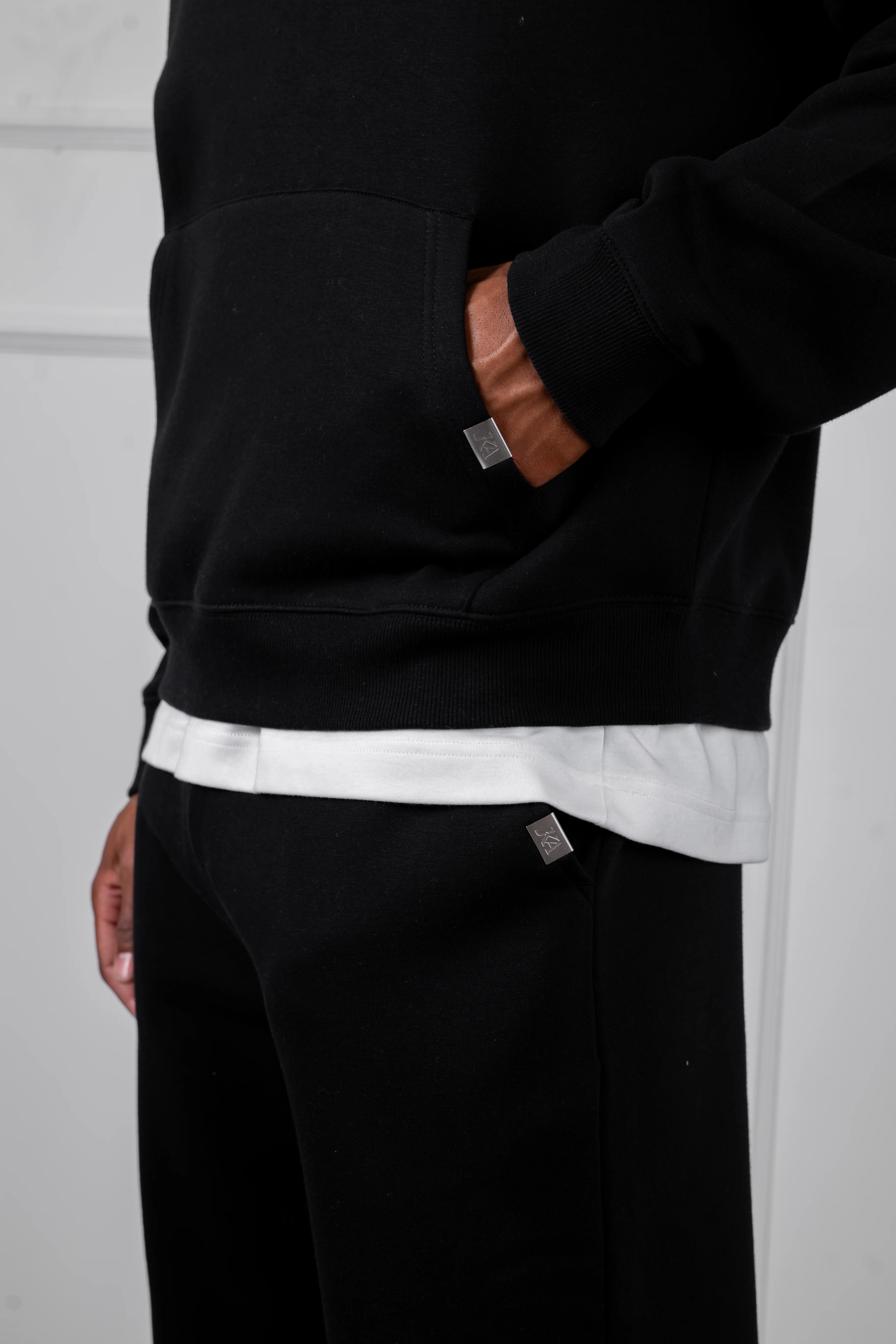 Oversized Boxy Hoodie - Black - Image 6