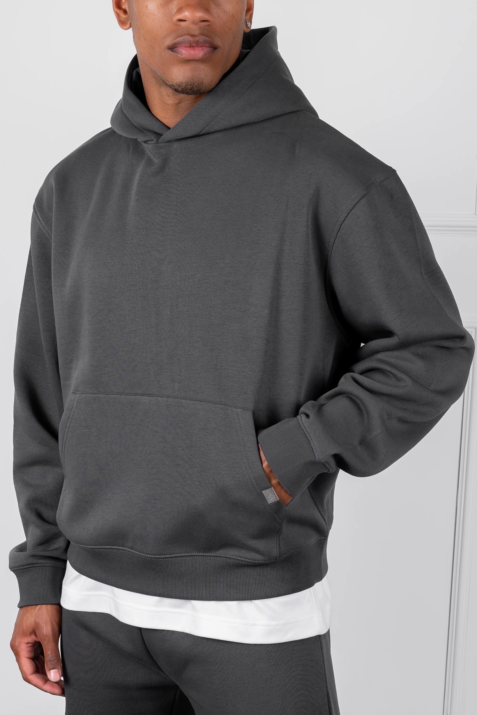 Oversized Boxy Hoodie - Charcoal
