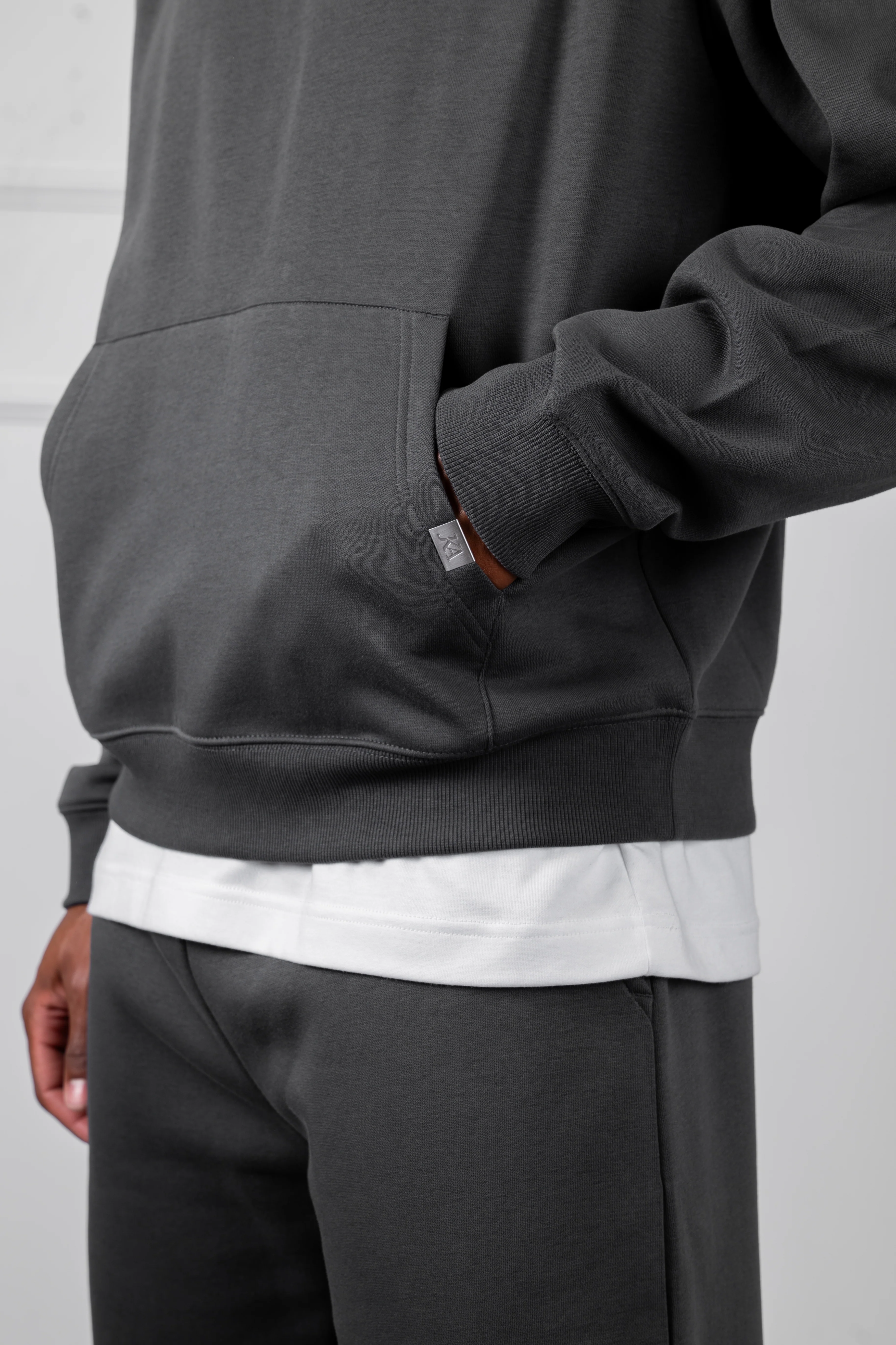 Oversized Boxy Hoodie - Charcoal - Image 5