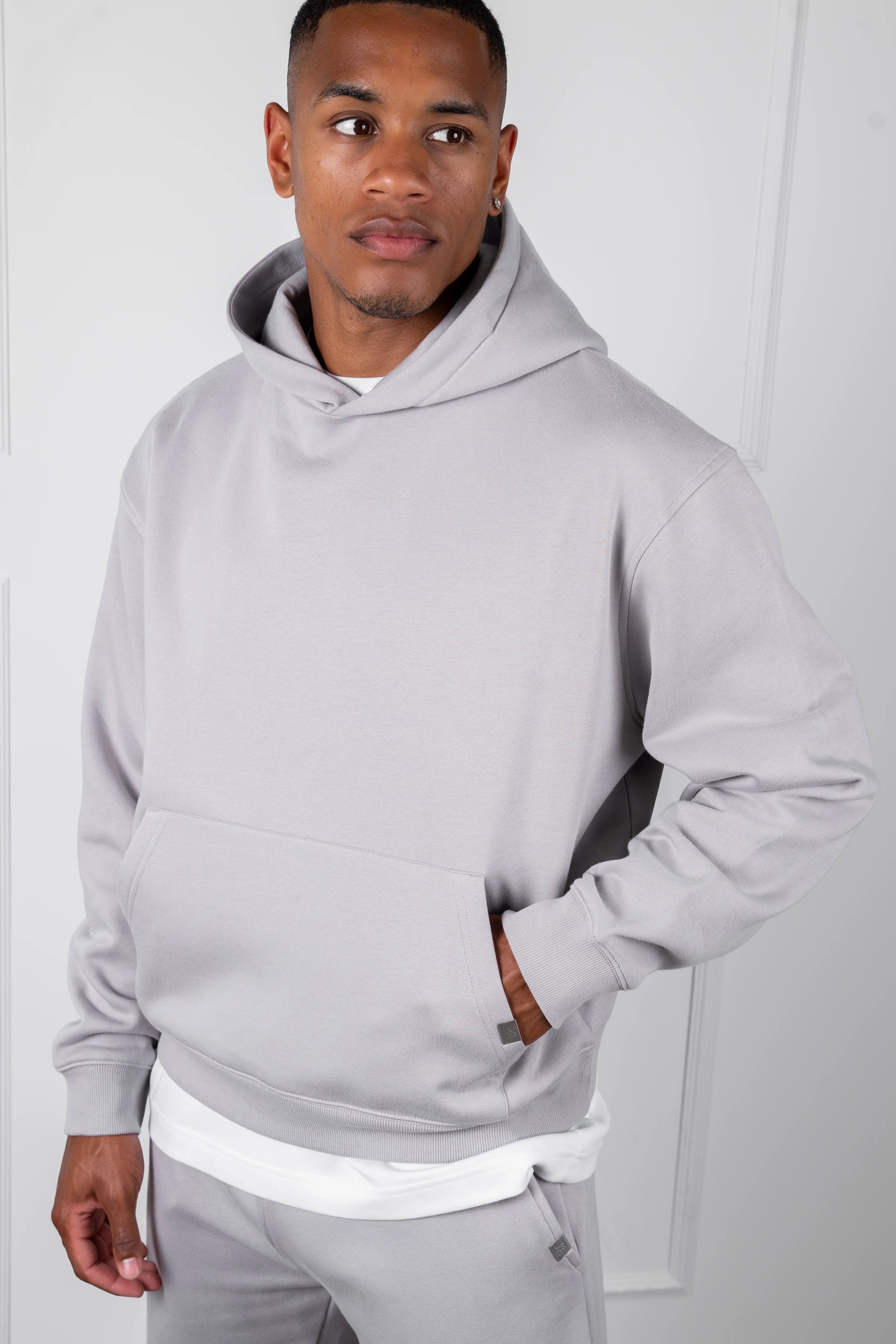 Oversized Boxy Hoodie - Grey - Image 4
