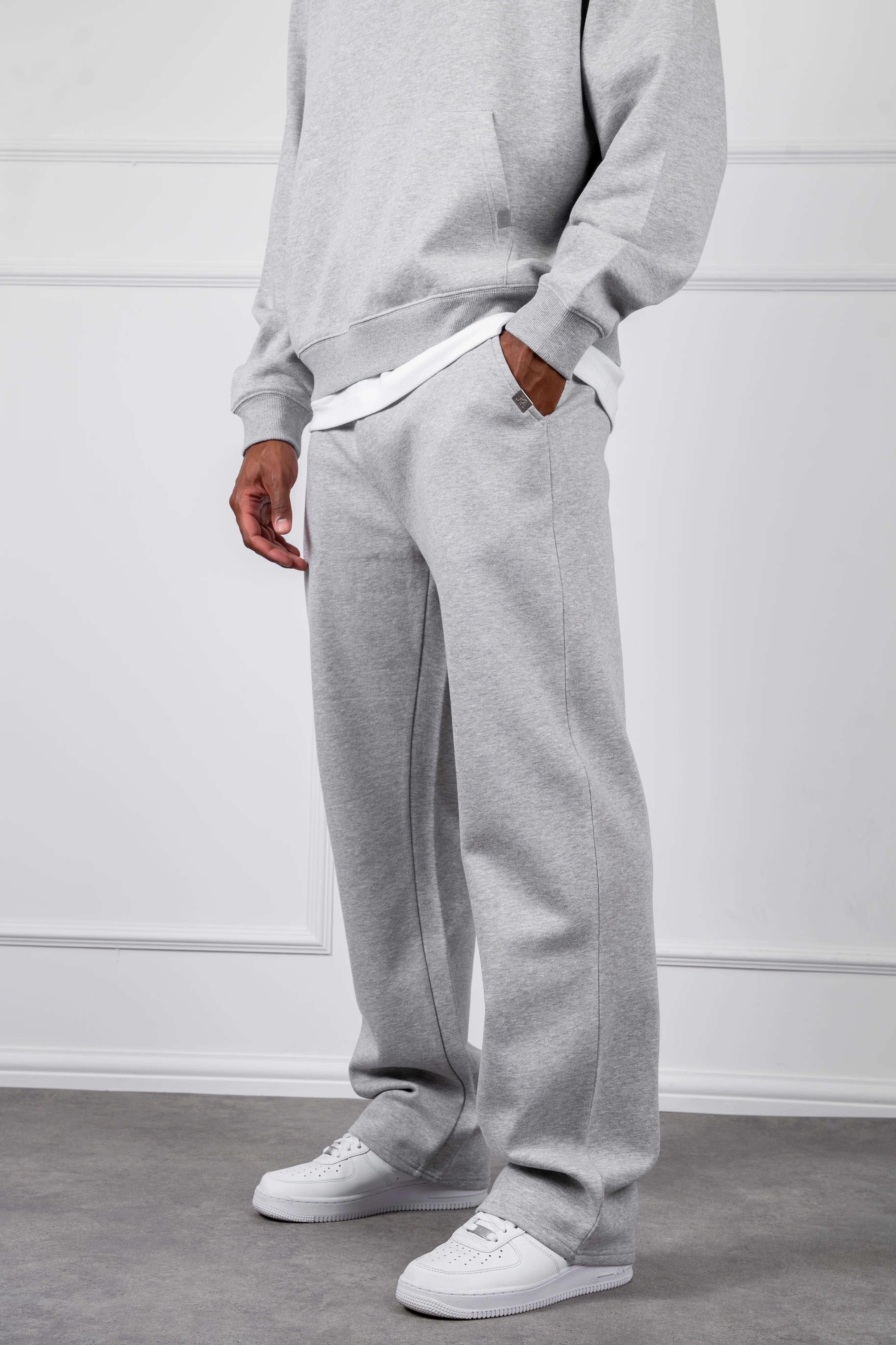 Oversized Boxy Hoodie - Grey Marl - Image 6