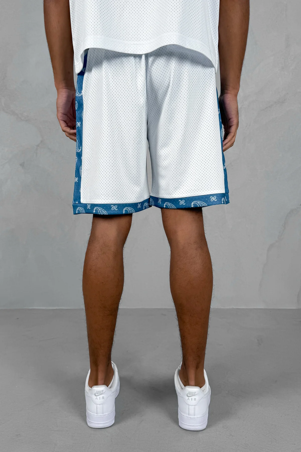 Paisley Mesh Shorts - White - Image 8
