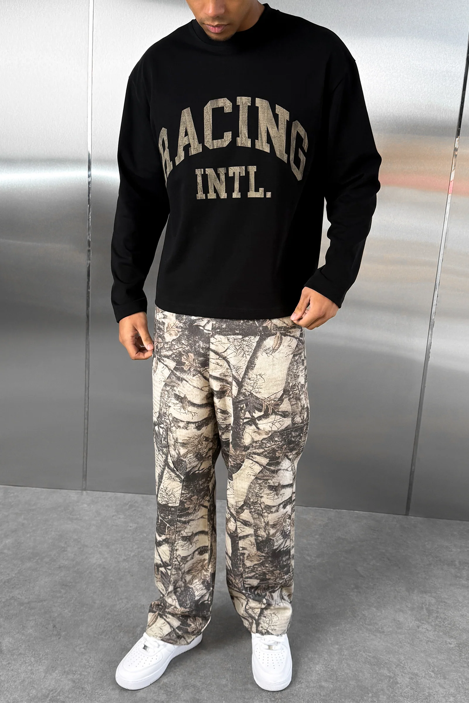 Racing Boxy Long Sleeve T-Shirt - Black - Image 10
