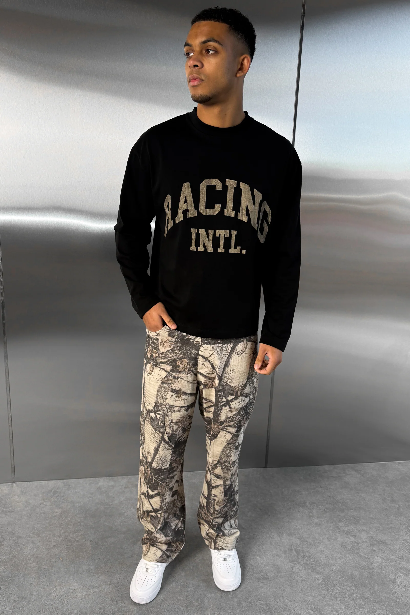 Racing Boxy Long Sleeve T-Shirt - Black - Image 8
