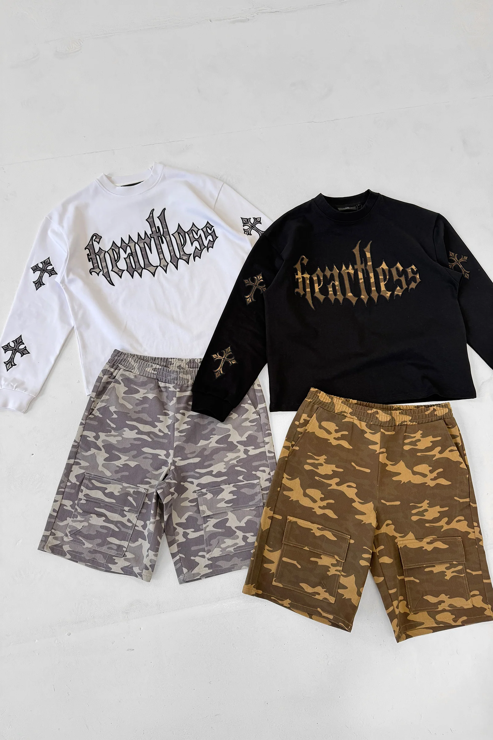 Relaxed Camo Cargo Shorts - Sand Camo - Image 8