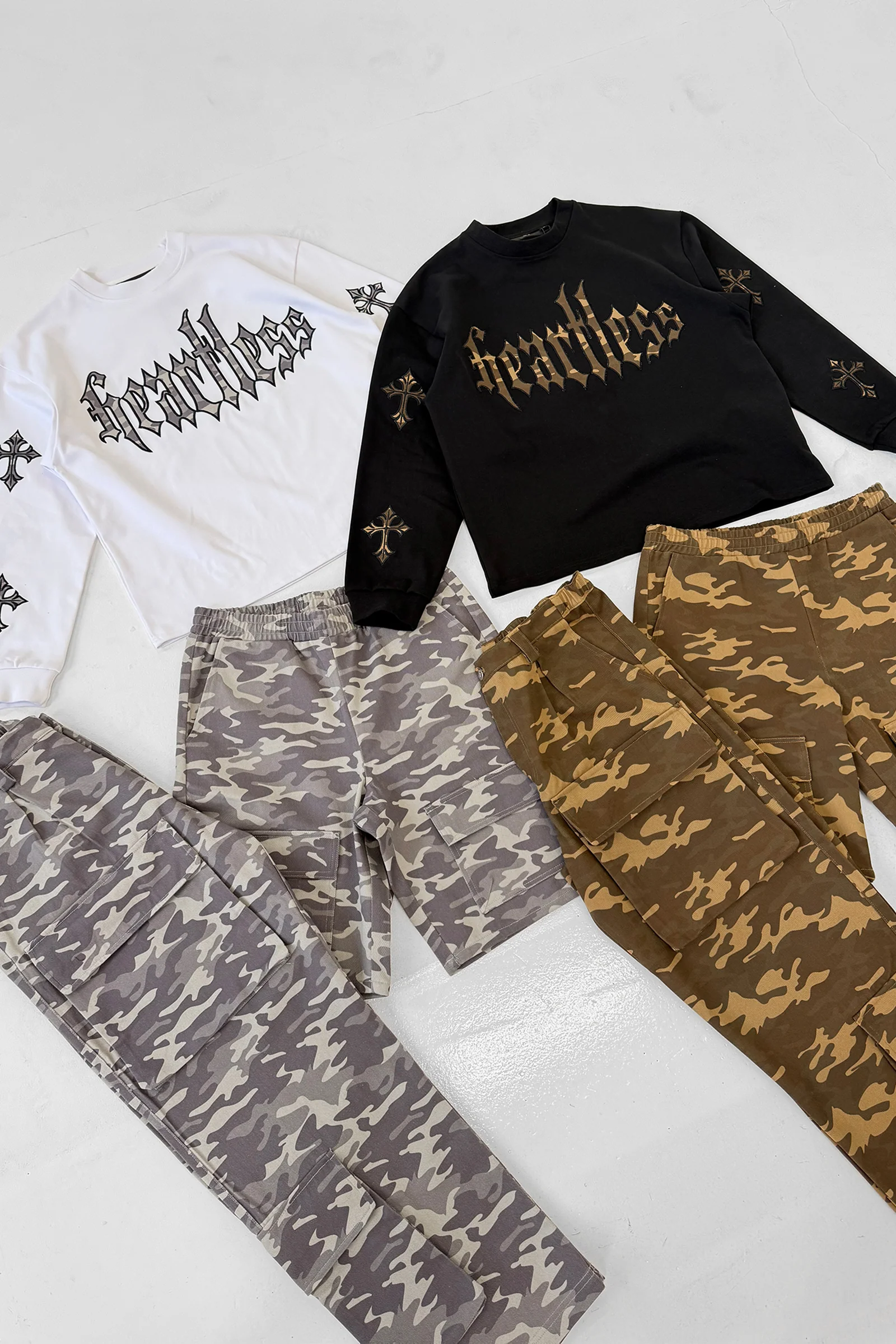 Relaxed Camo Denim Cargo Pant - Sand Camo - Image 3