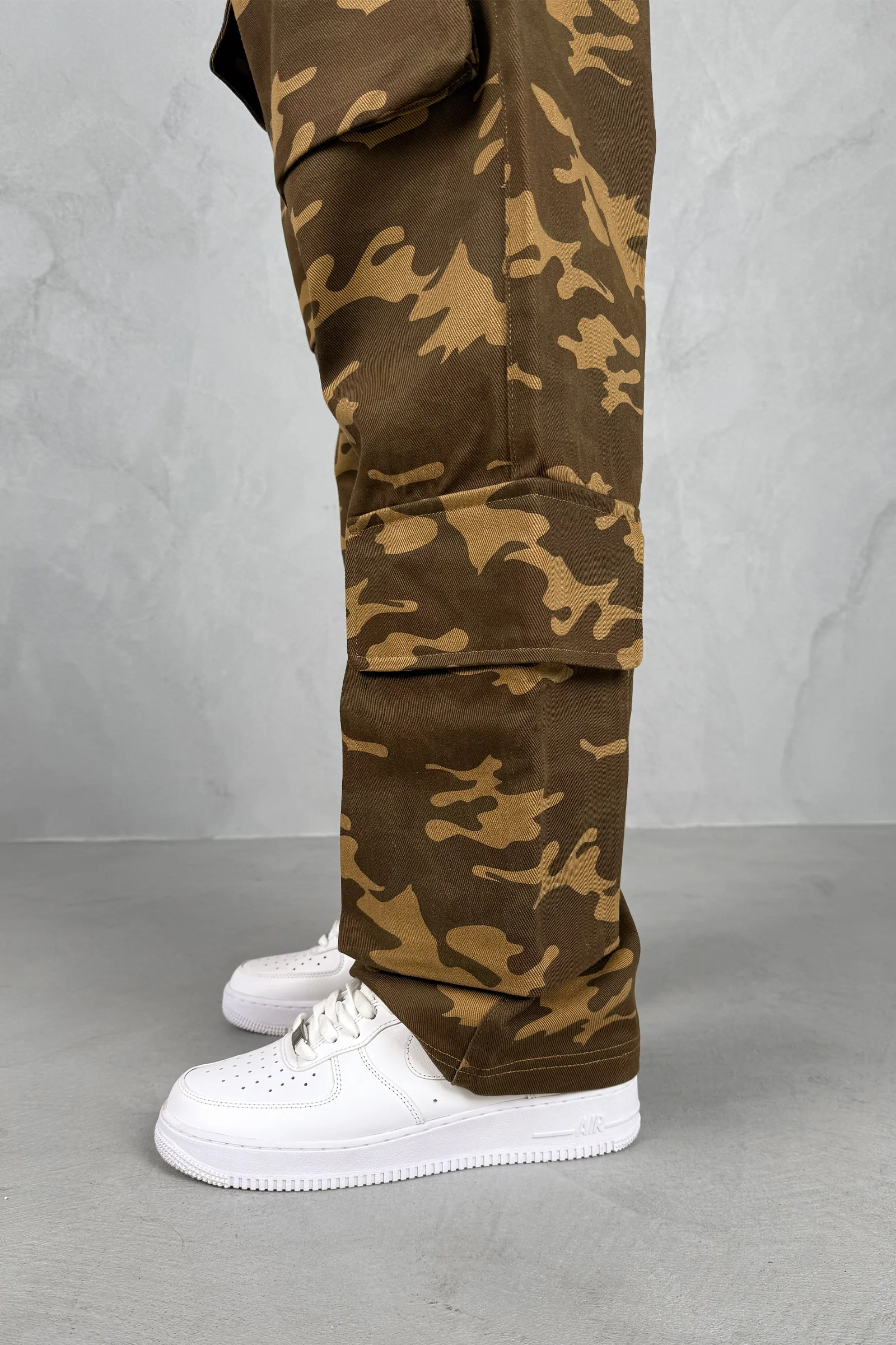 Relaxed Camo Denim Cargo Pant - Sand Camo - Image 4