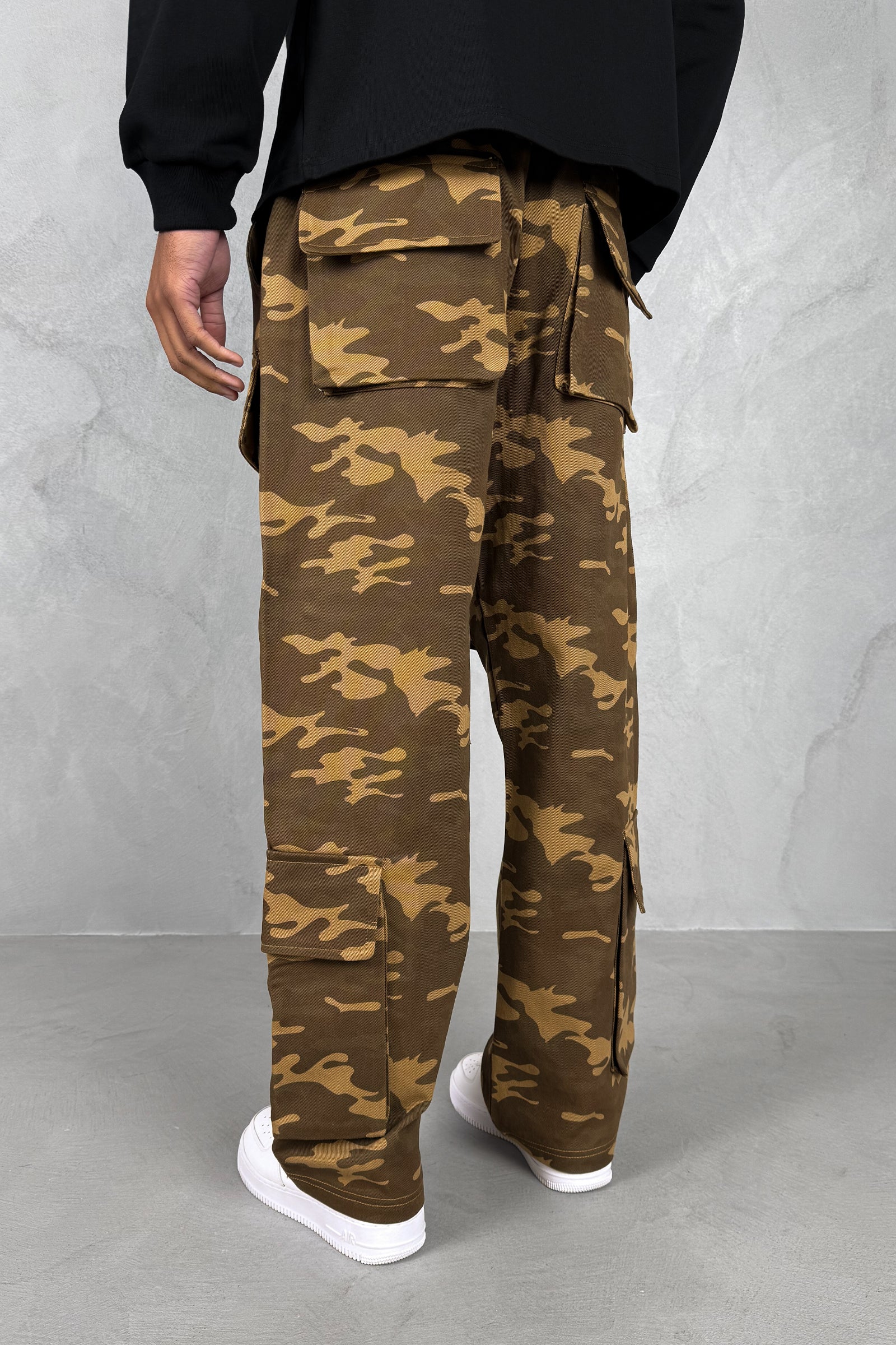 Relaxed Camo Denim Cargo Pant - Sand Camo - Image 5