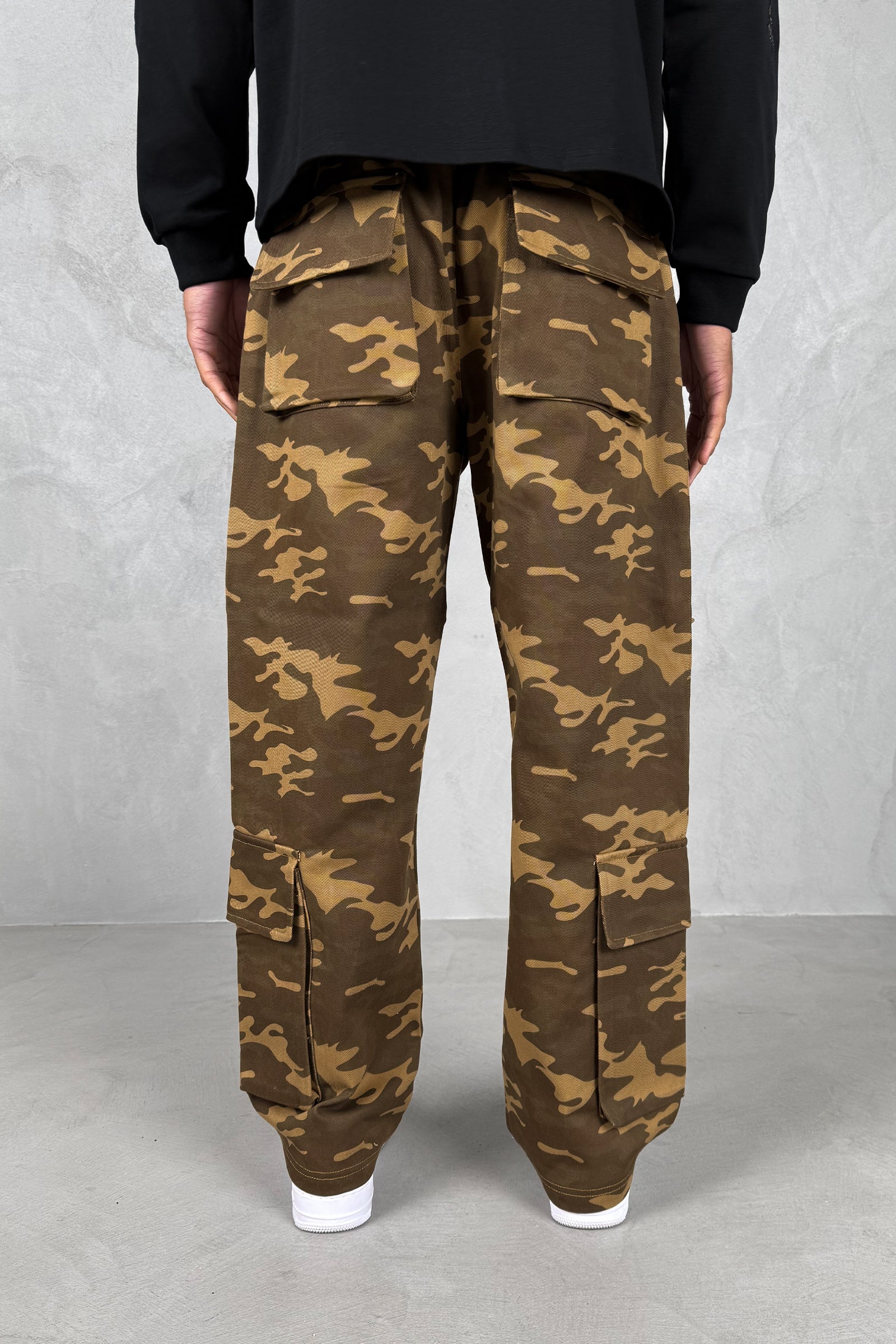 Relaxed Camo Denim Cargo Pant - Sand Camo - Image 6