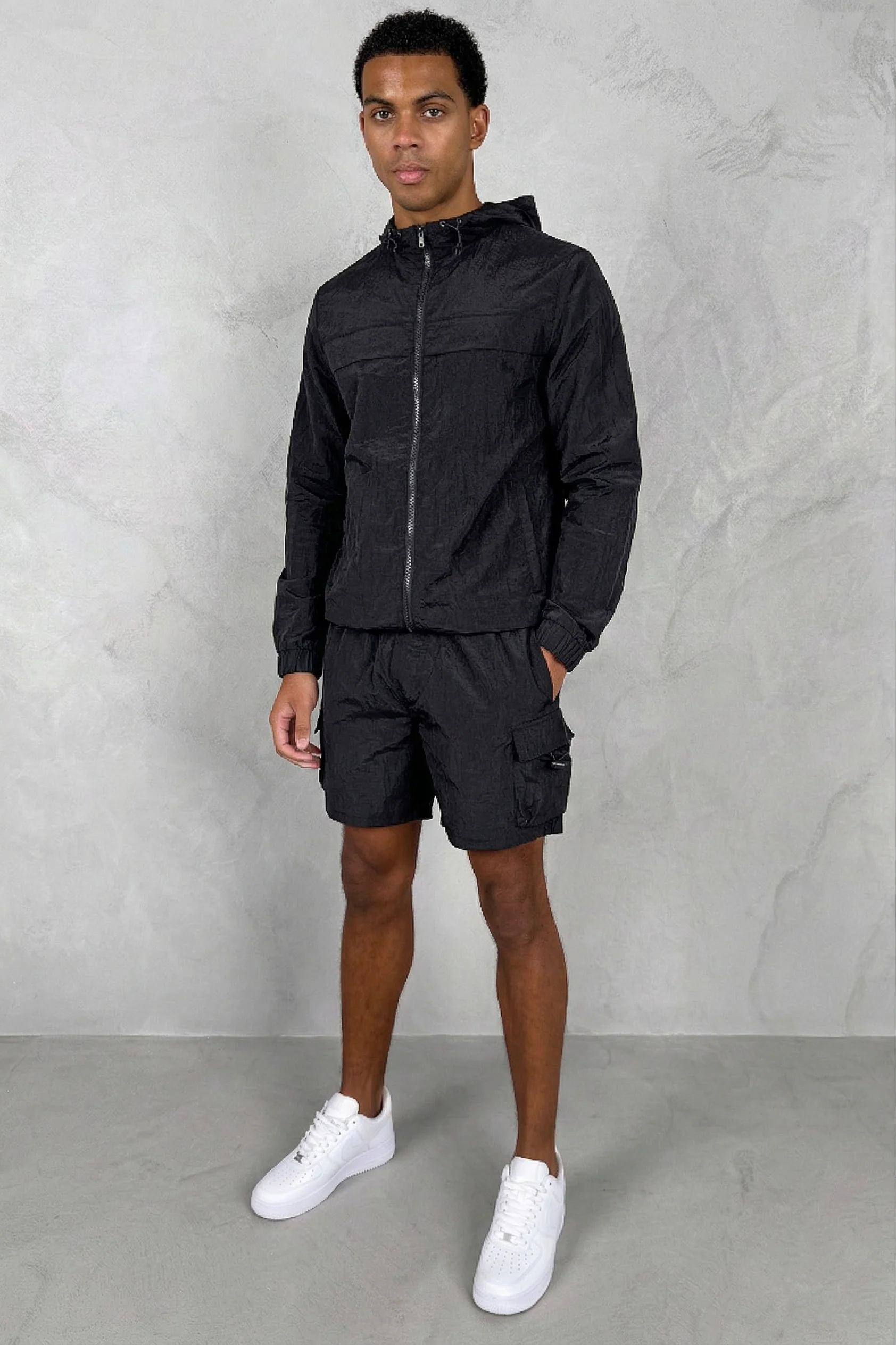 Ripstop Windbreaker Jacket - Black - Image 5