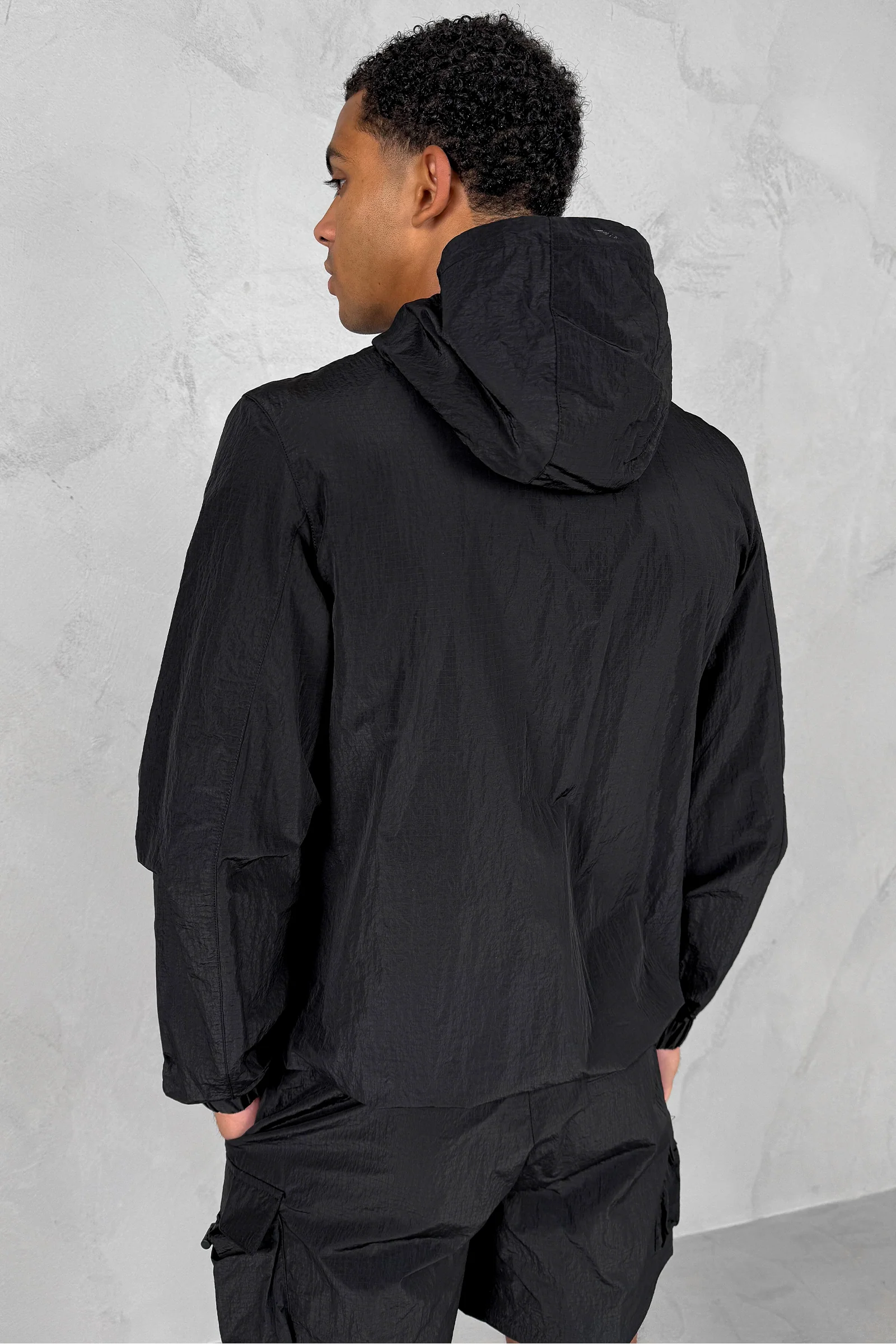 Ripstop Windbreaker Jacket - Black - Image 6