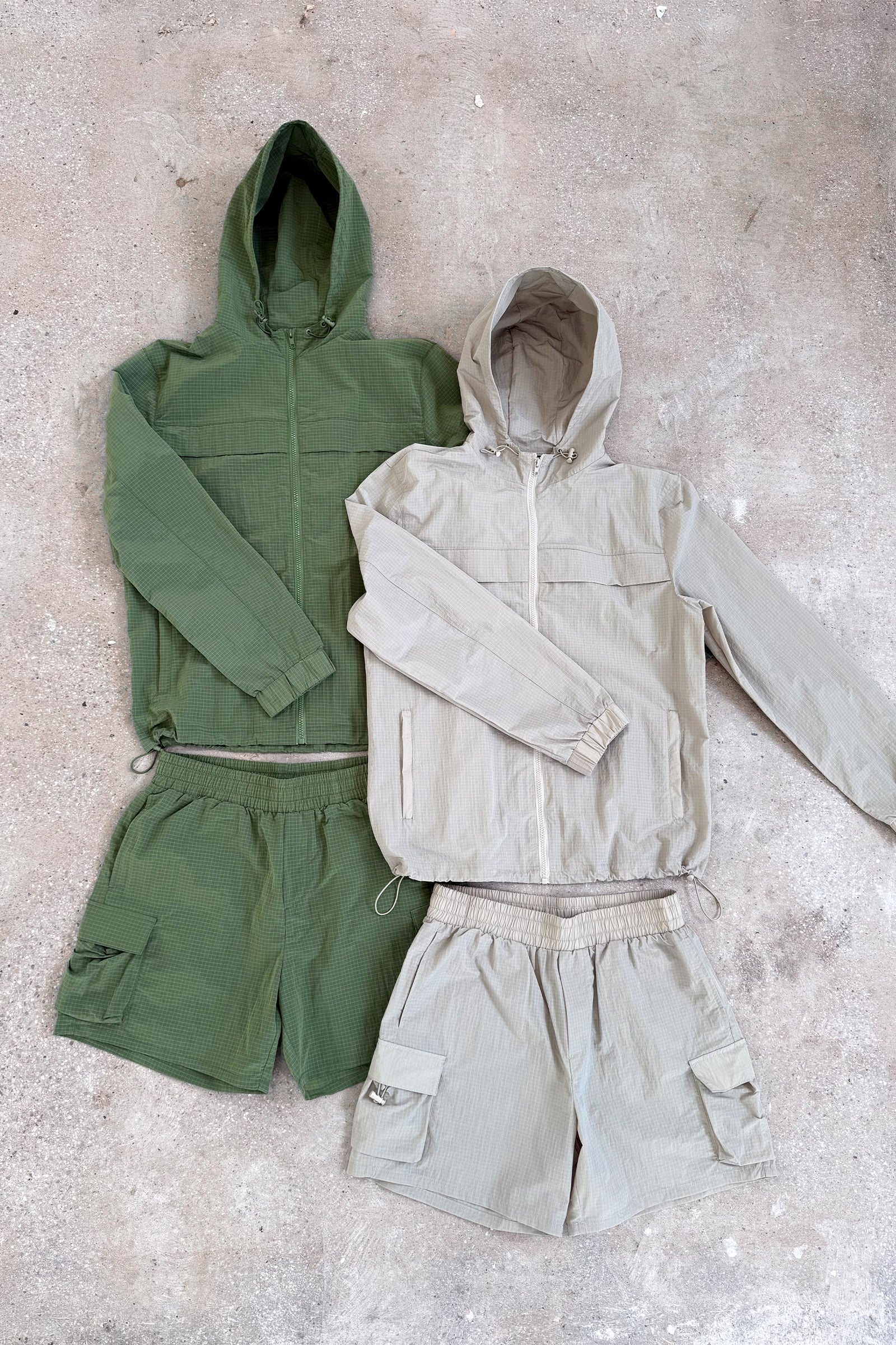 Ripstop Windbreaker Jacket - Champagne - Image 12