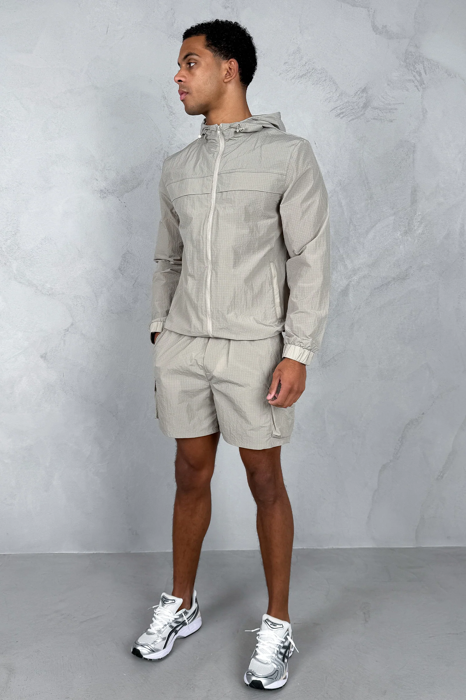 Ripstop Windbreaker Jacket - Champagne - Image 2