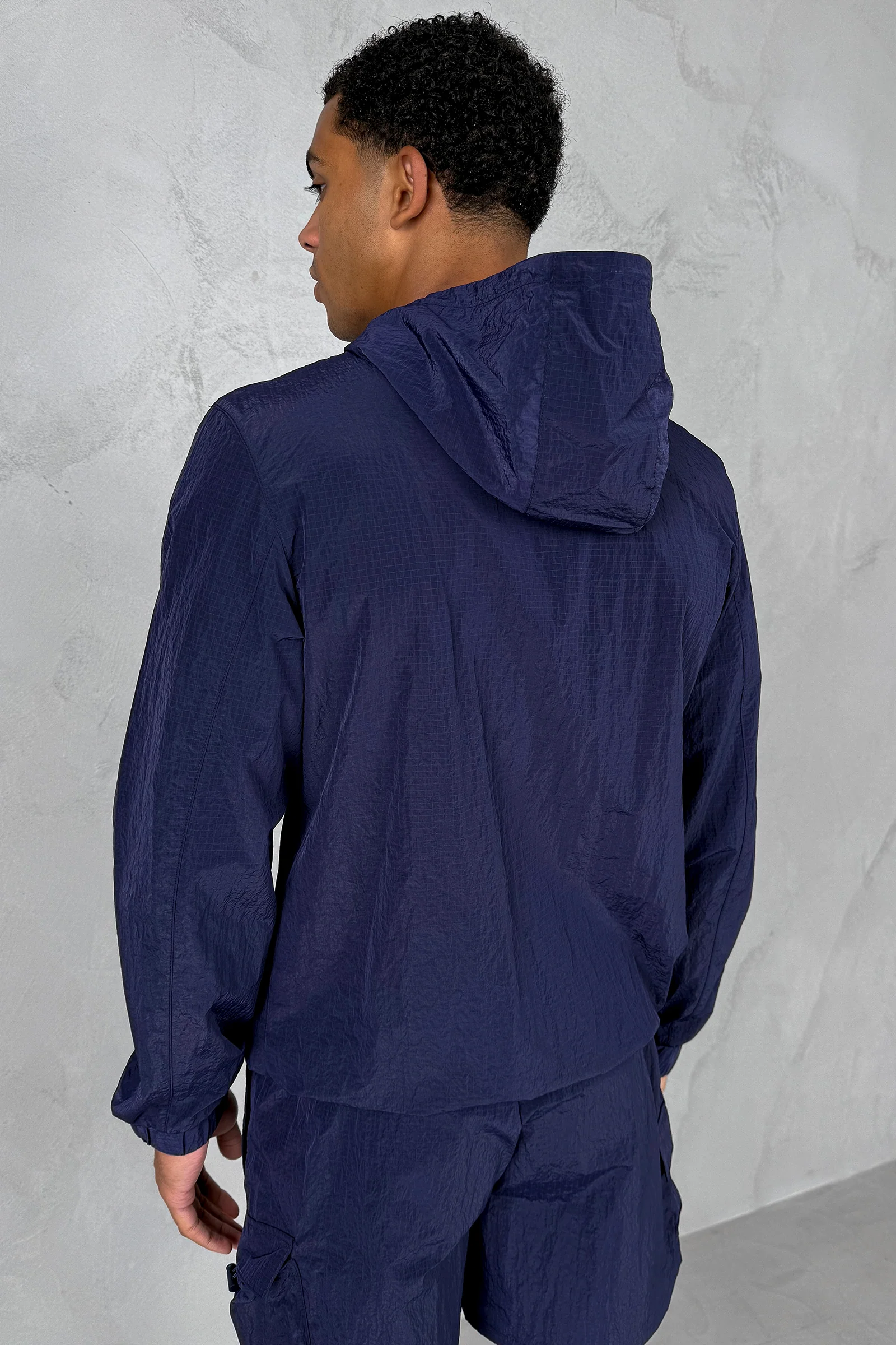 Ripstop Windbreaker Jacket - Navy - Image 12