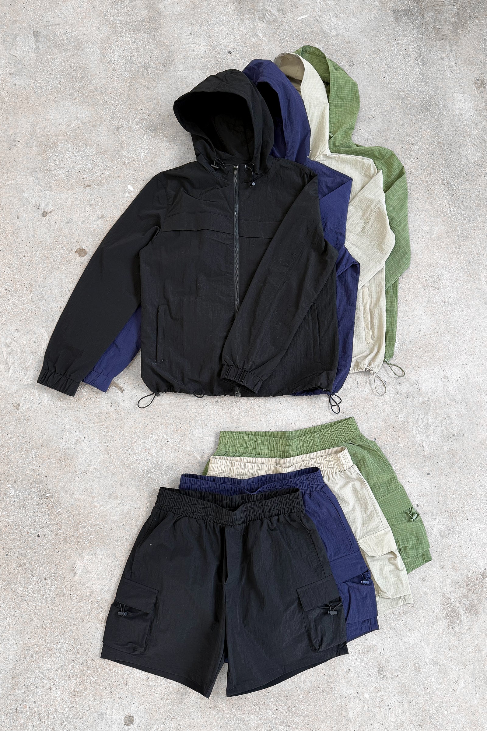 Ripstop Windbreaker Jacket - Navy - Image 3