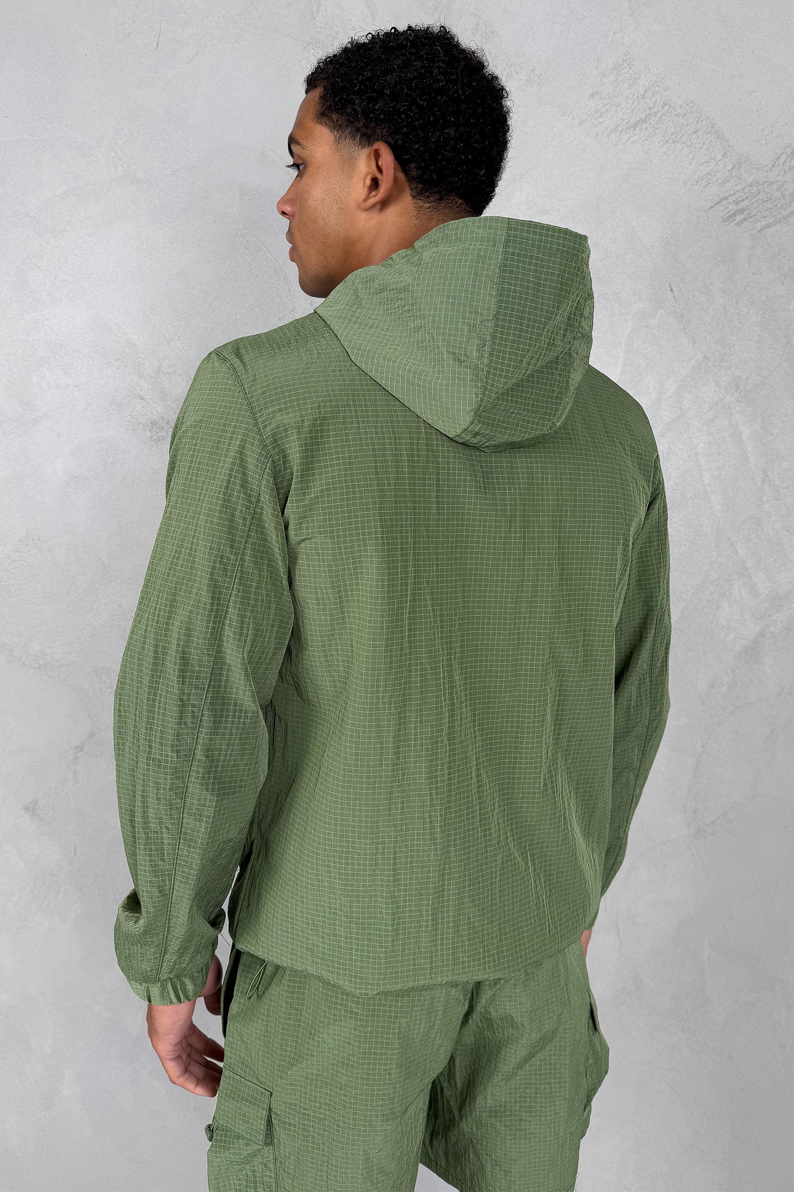 Ripstop Windbreaker Jacket - Olive - Image 6
