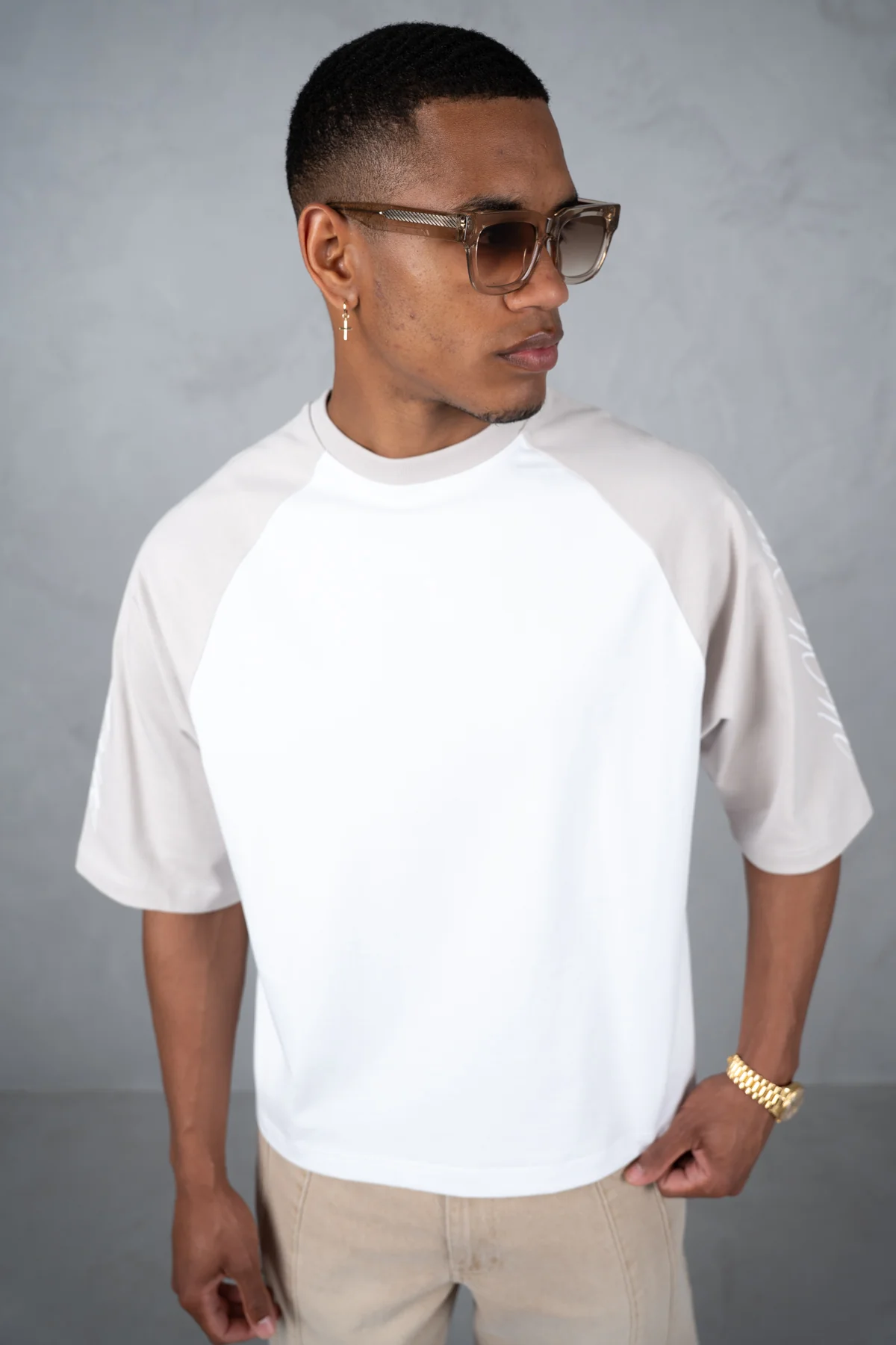 Scripture Raglan Boxy T-Shirt - White/Ecru - Image 6