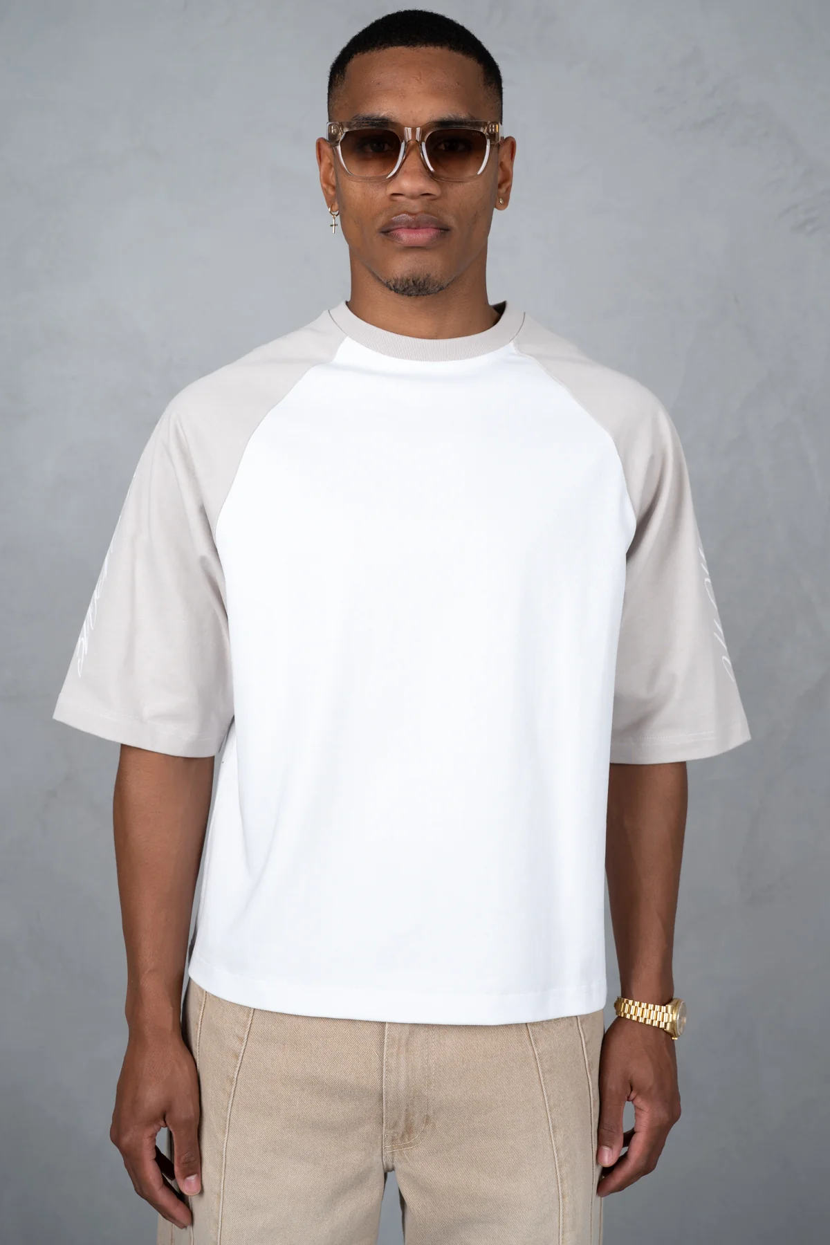 Scripture Raglan Boxy T-Shirt - White/Ecru - Image 8