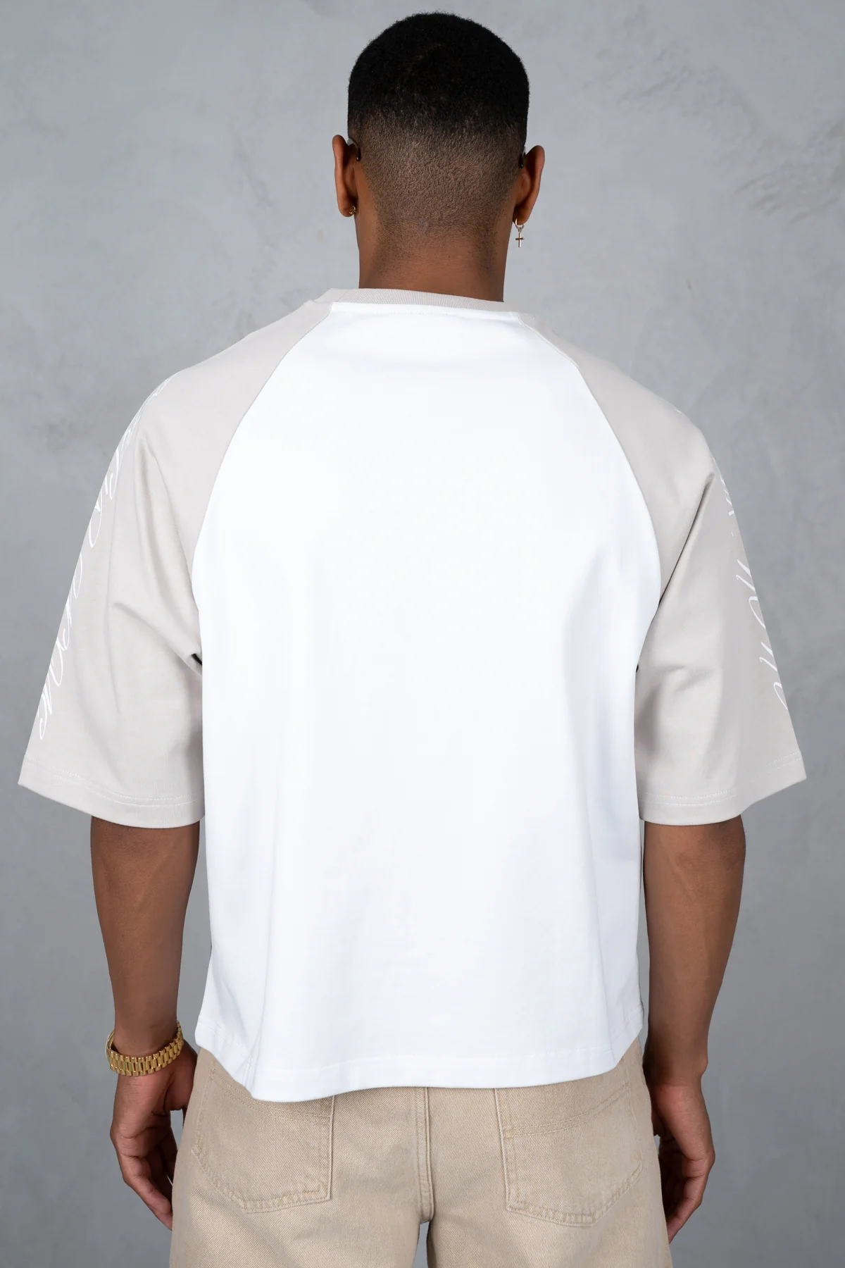 Scripture Raglan Boxy T-Shirt - White/Ecru - Image 9