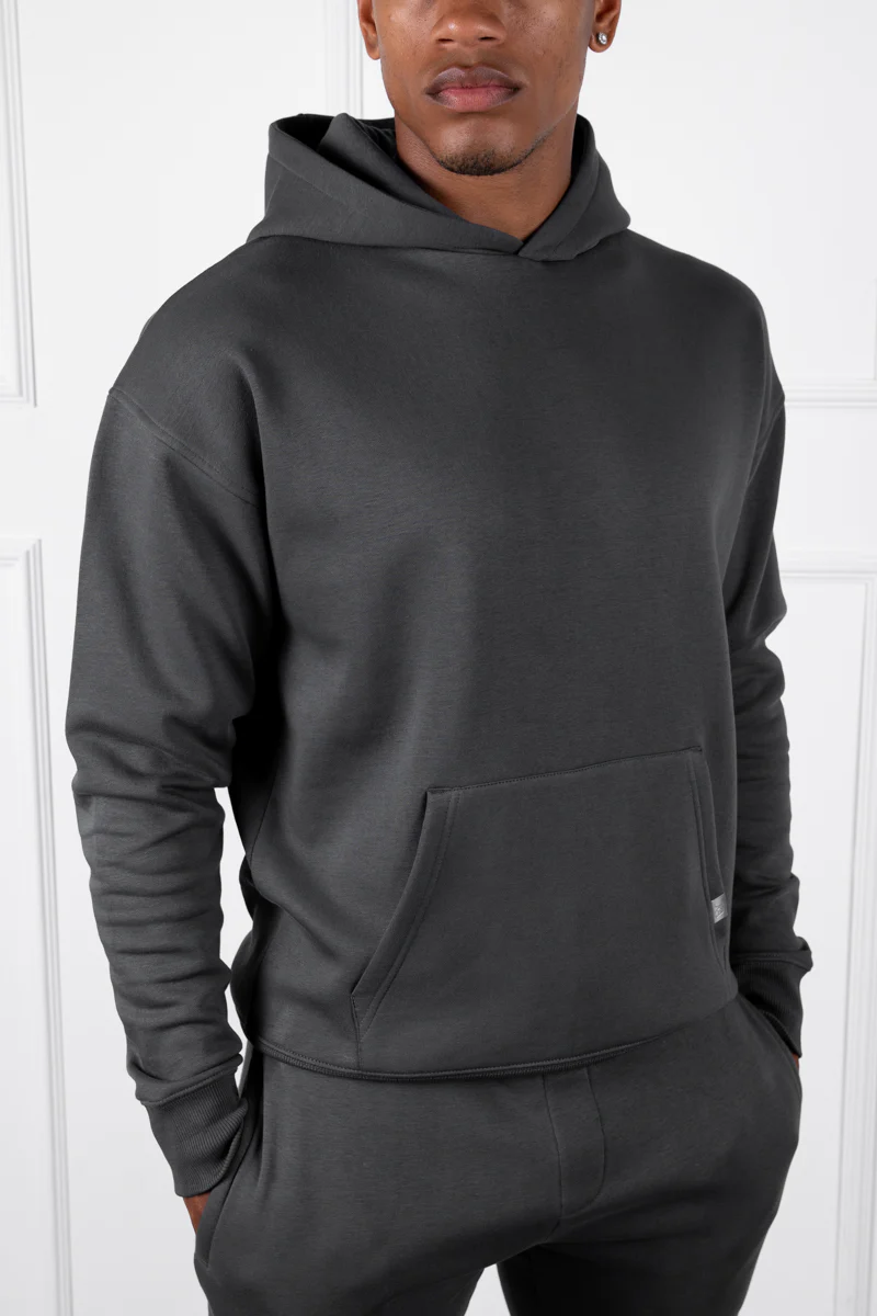 Slim Fit Hoodie - Charcoal - Image 3