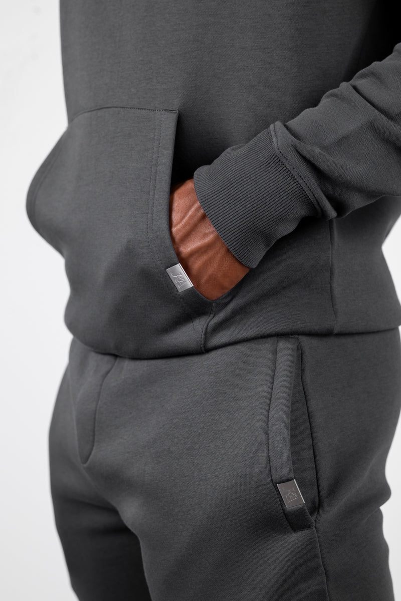 Slim Fit Hoodie - Charcoal - Image 5