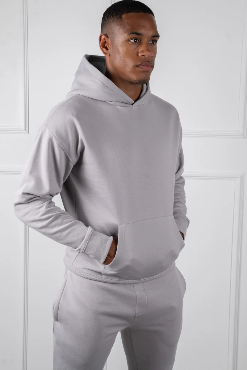 Slim Fit Hoodie - Grey - Image 3