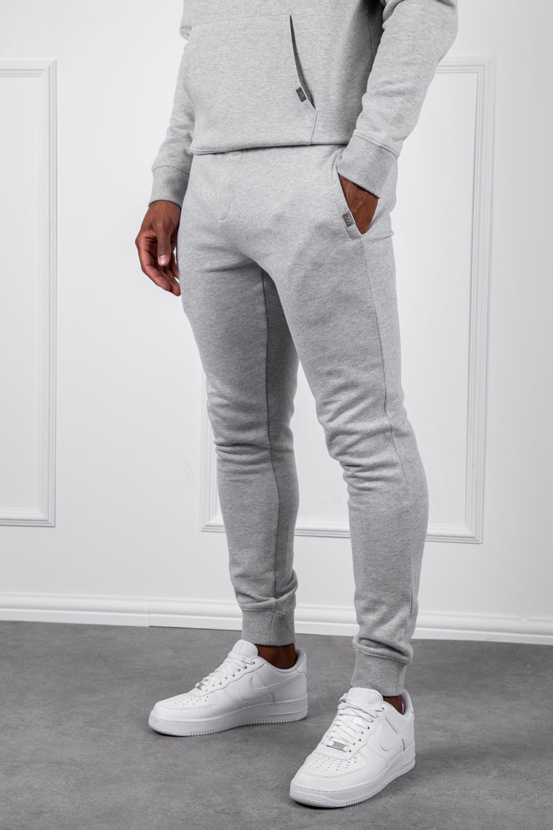 Slim Fit Hoodie - Grey Marl - Image 4