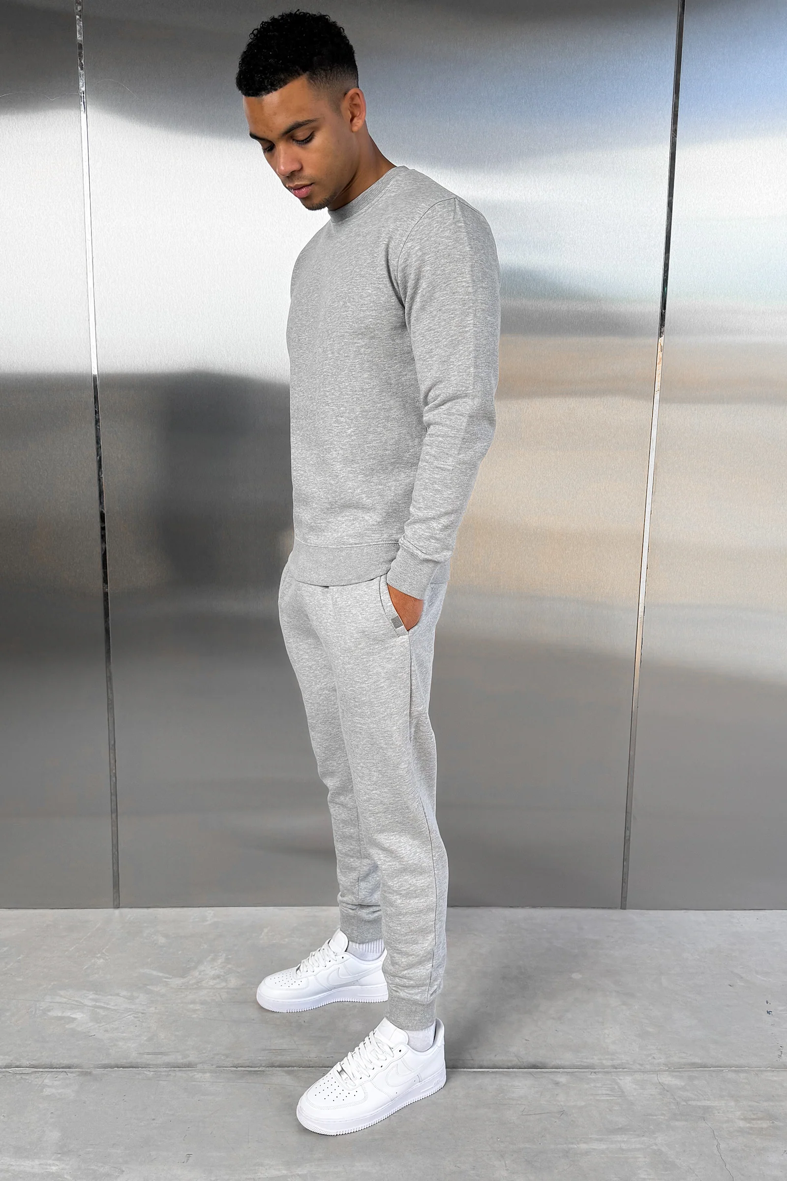 Slim Fit Jogger - Grey Marl - Image 3