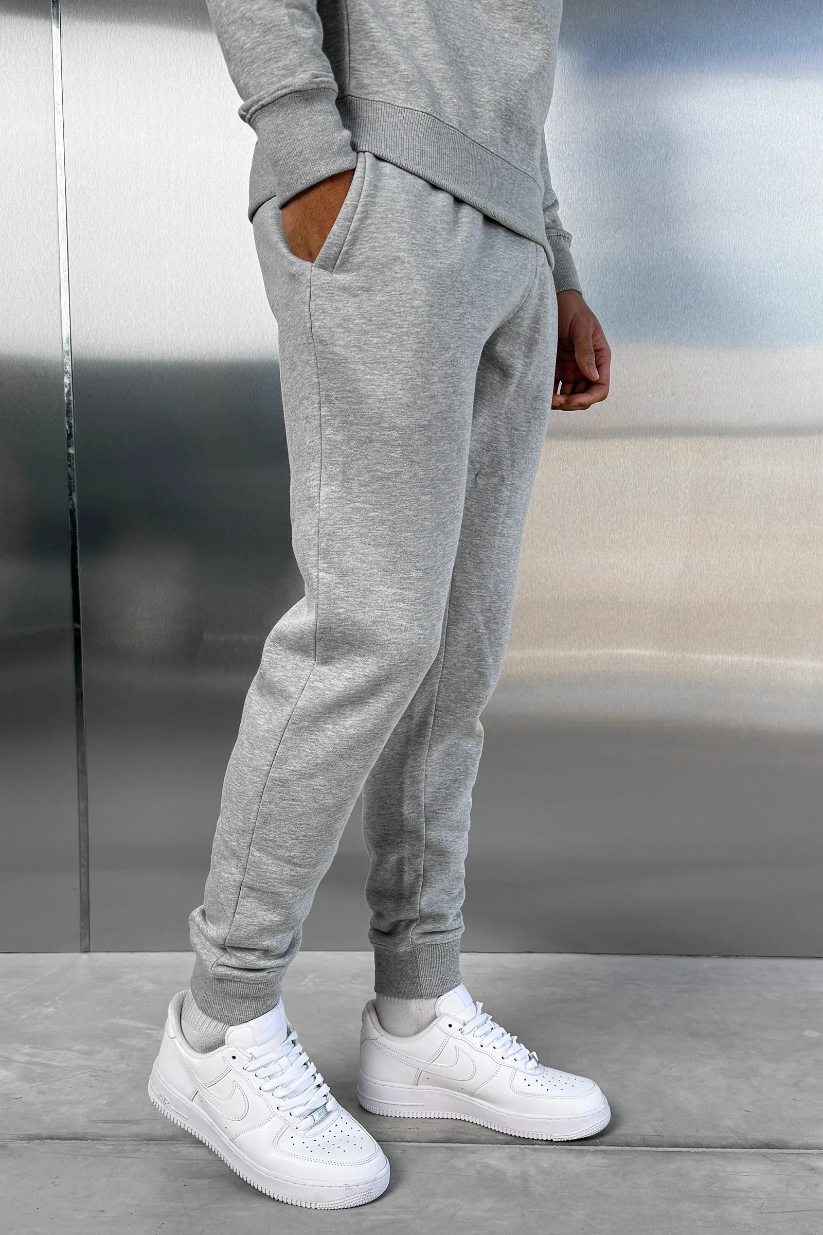 Slim Fit Jogger - Grey Marl - Image 5