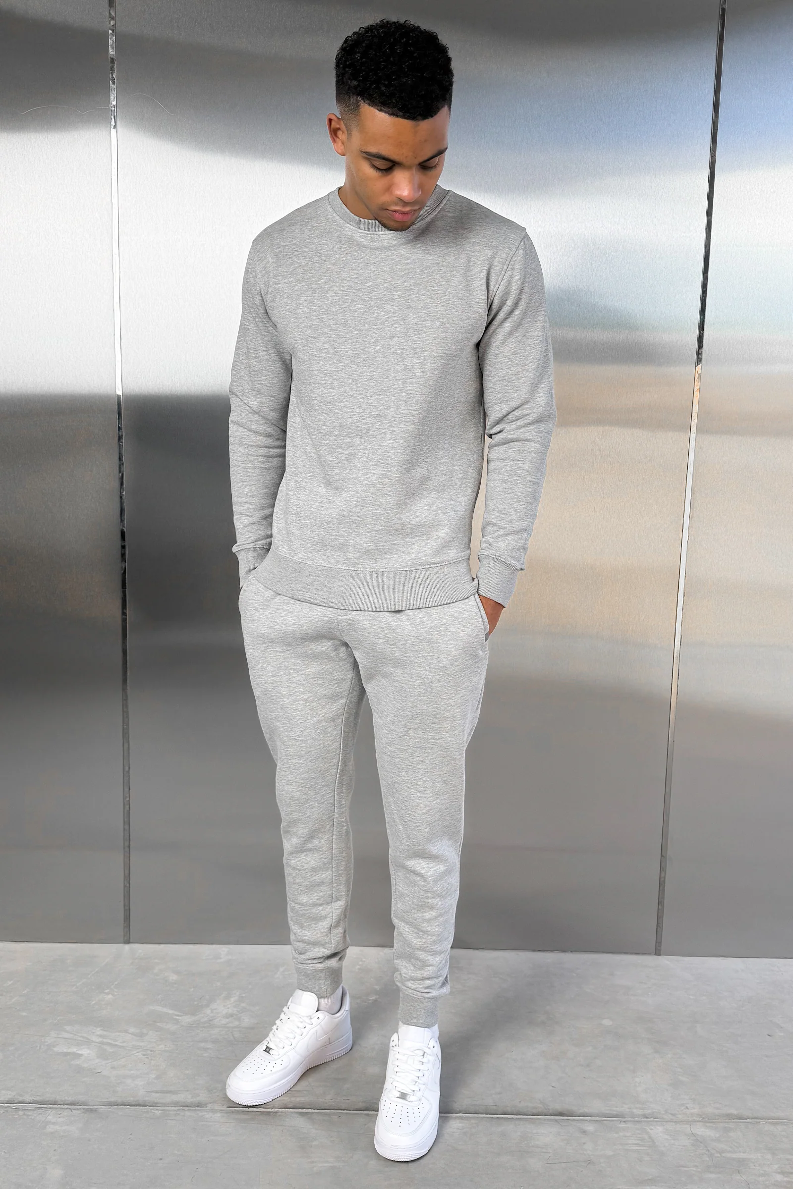 Slim Fit Jogger - Grey Marl - Image 6
