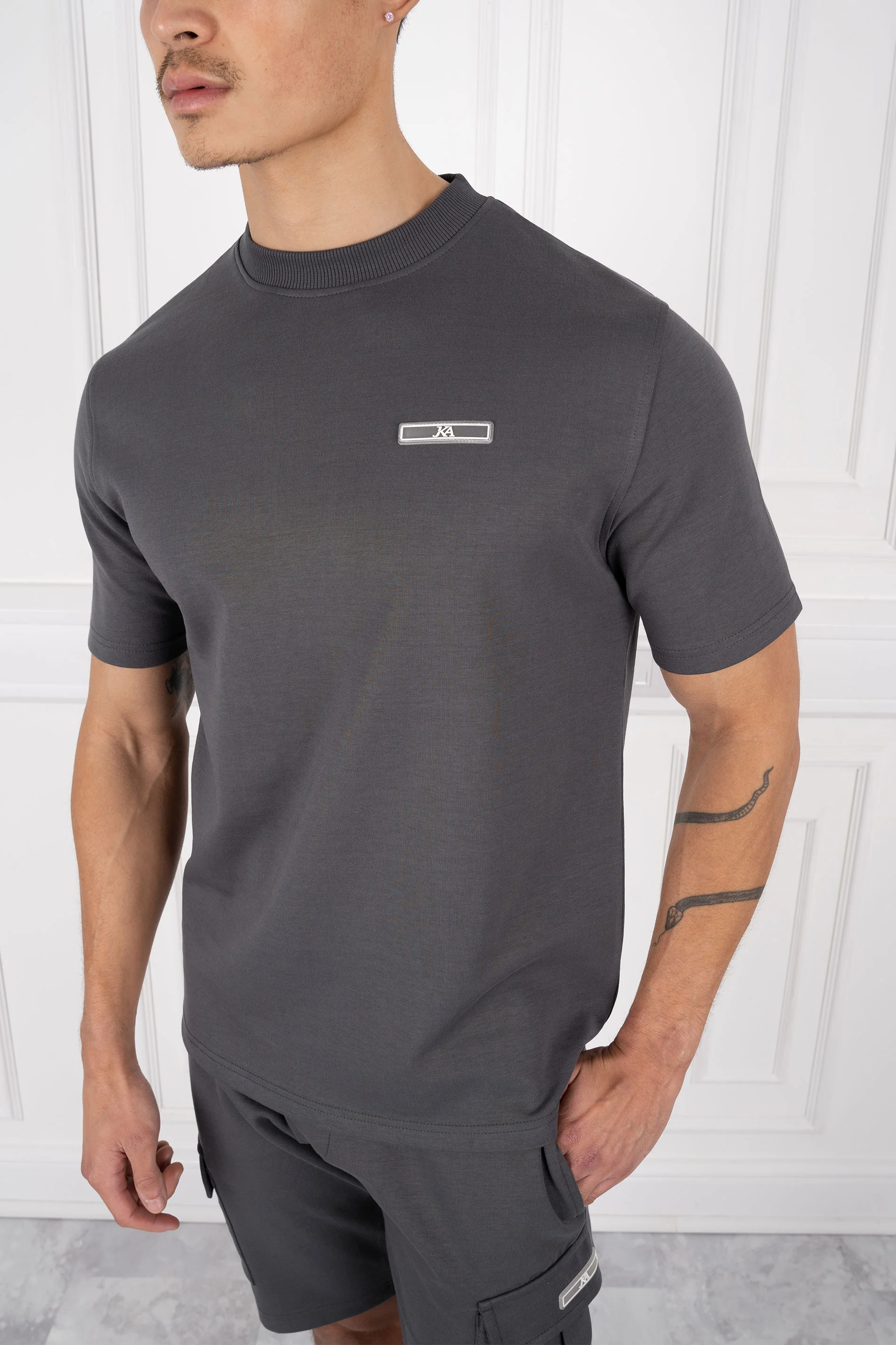 Day To Day Slim Fit Twin Set - Charcoal - Image 2