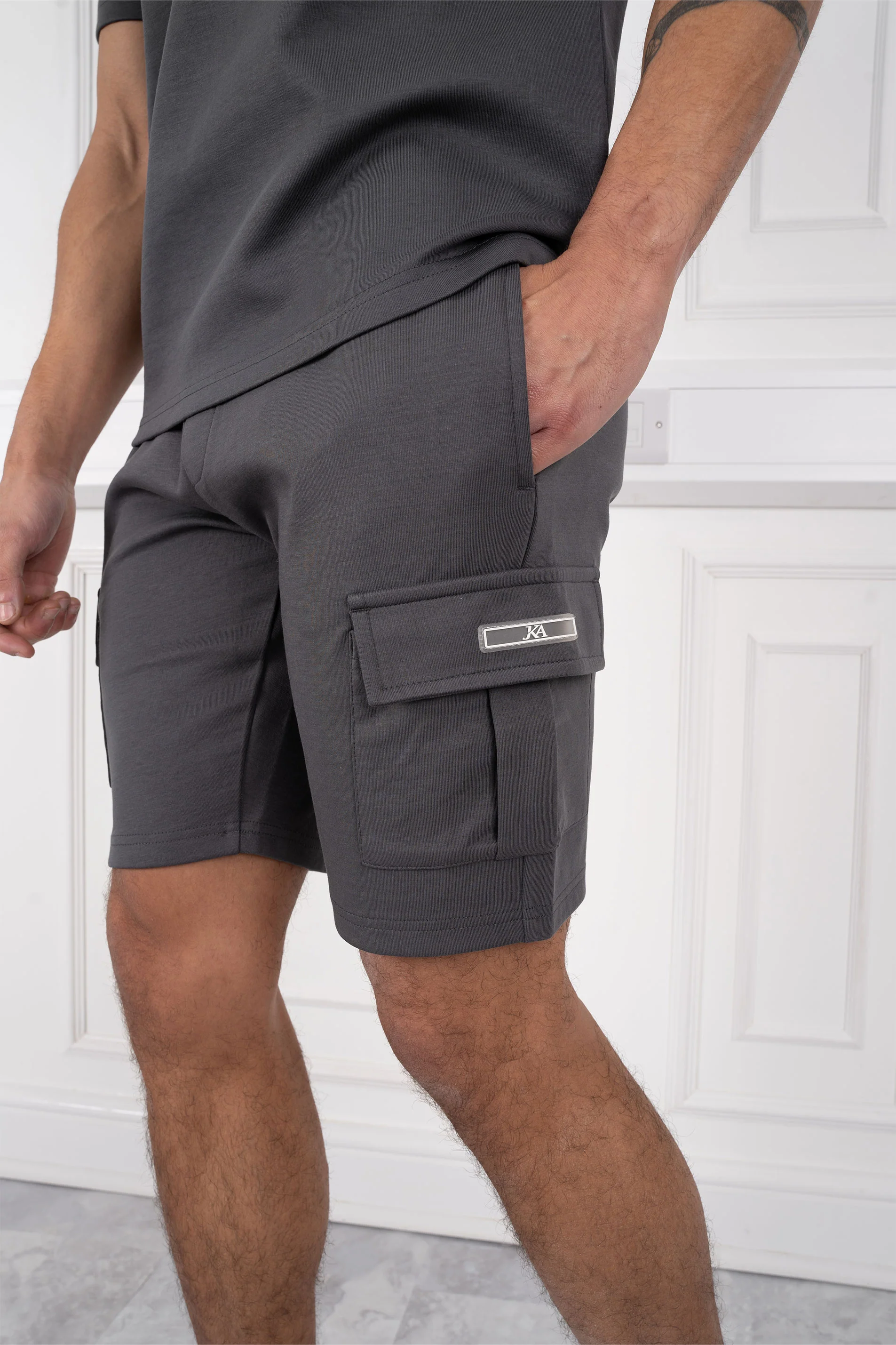Day To Day Slim Fit Twin Set - Charcoal - Image 5