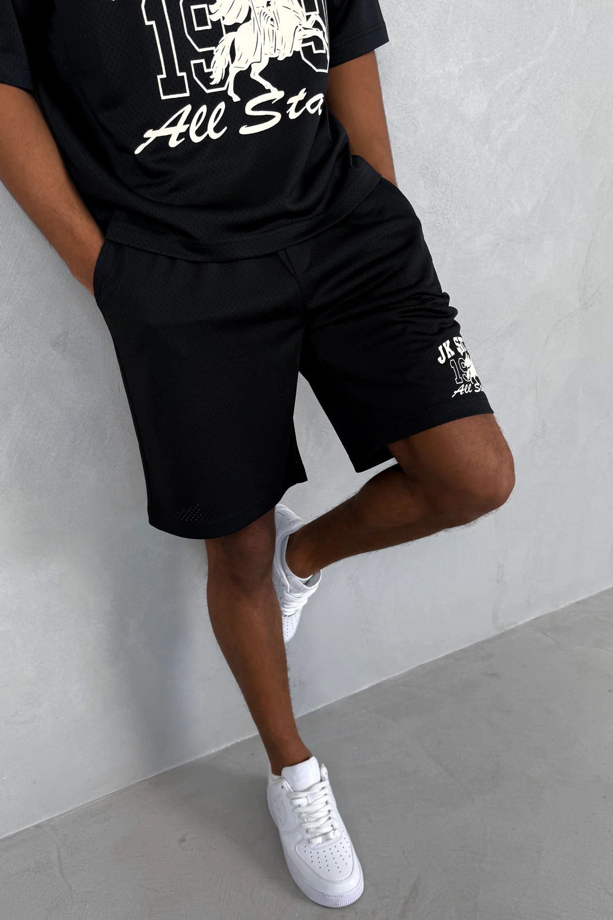 Studio Boxy Mesh T-Shirt - Black - Image 9