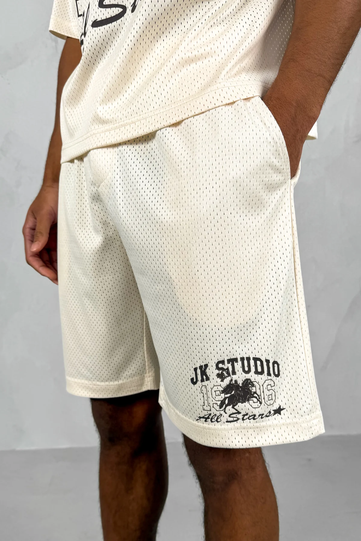 Studio Mesh Shorts - Off White - Image 5